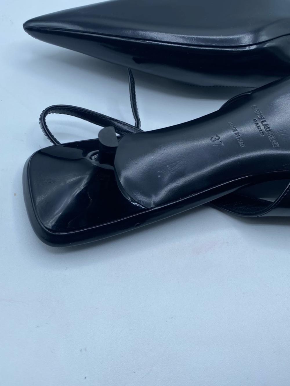 Saint Laurent Cherish Slingback Pumps with Crystal Accents - Picture 14 of 16